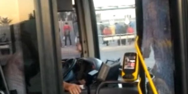 Halk otobüsünde akbil gerginliği