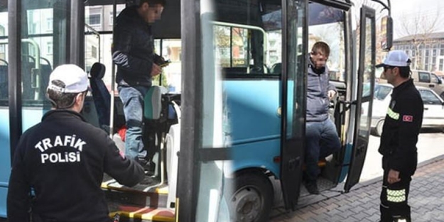Halk otobüsünde büyük rezalet