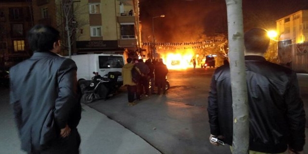 Halk otobüsüne molotoflu saldırı!