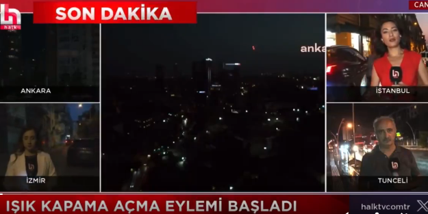 Halk TV’de bir rezillik daha! Eylem diye yanıp sönen ampül arayanların düştüğü duruma bak