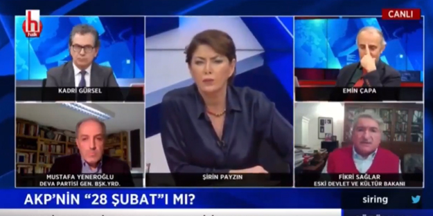 Halk TV'de rezalet! CHP'li Fikri Sağlar 'başörtülü hakimleri hedef aldı!