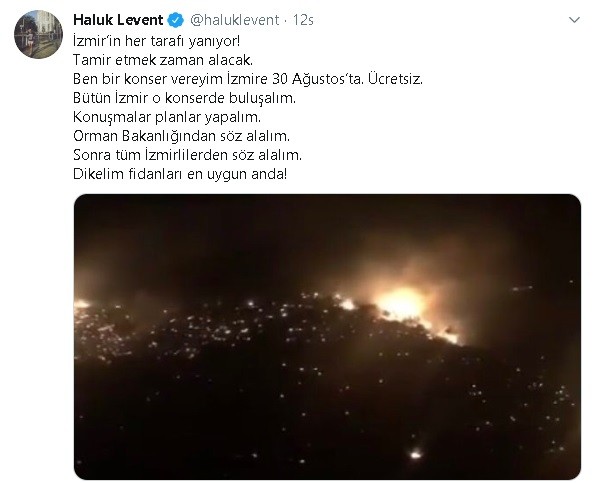 Haluk Levent’in ’ağaç kampanyasına’ Soyer’den destek 