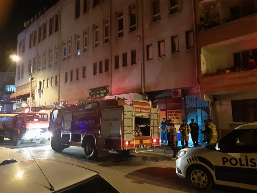 Hamamda yangın paniği 