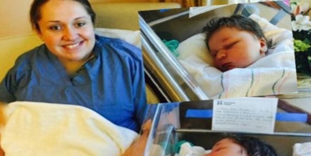 Hamile olduğunu öğrendikten bir saat sonra anne oldu