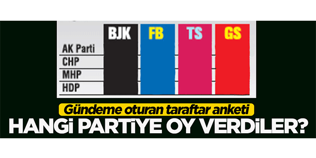 Hangi takımın taraftarı hangi partiye oy veriyor?