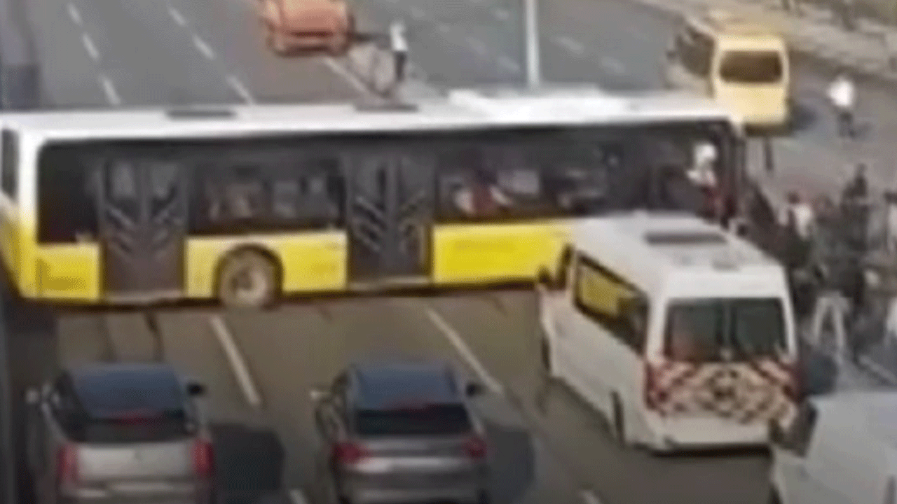 Haramidere'de İETT otobüsü kaza yaptı! Sağlık ekipleri sevk edildi!