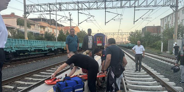Hareket eden trenden atlayan kadın ölümden döndü