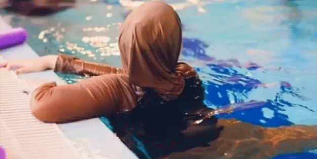 Haşema ile havuza girmeyi yasaklamışlardı! Site yönetimine 20 bin lira para cezası