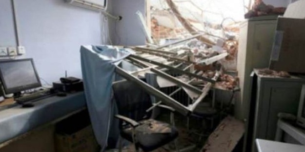 Hasta ve doktorlar içindeyken hastane yıkıldı