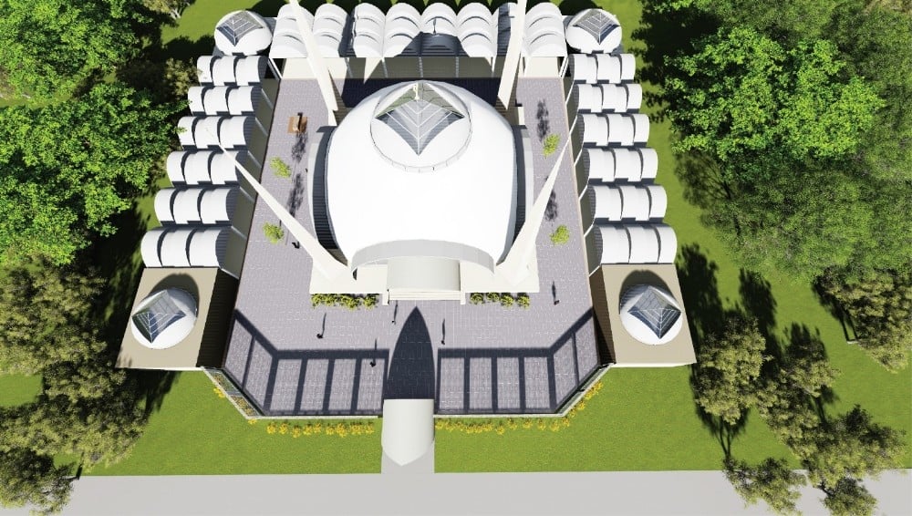 Hasta yakınlarının ihtiyacı için cami ve külliye inşa ediliyor 