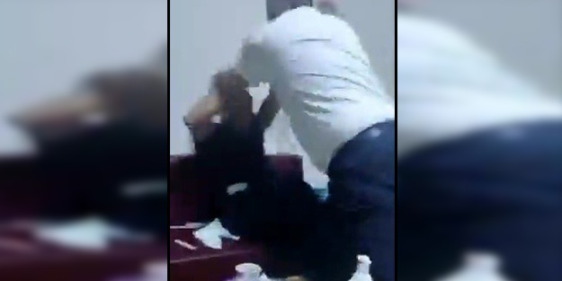 Hastane müdür yardımcısıyla teknikerin kavgası kamerada!