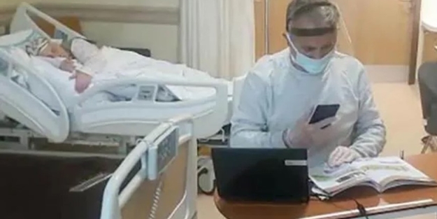 Hastane odasını sınıfa çevirdi!