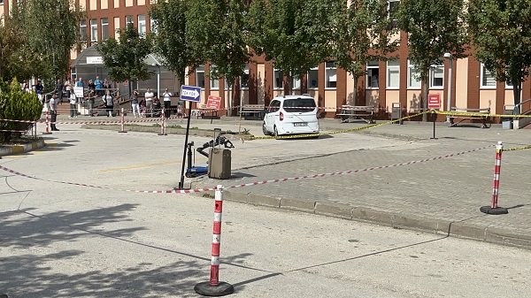 Hastane önünde şüpheli valiz paniği