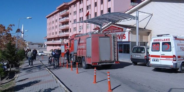 Hastanede yangın paniği