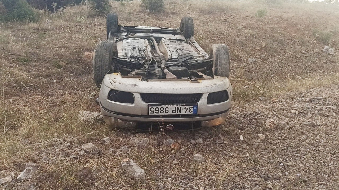 Hastaneden çıkıp direksiyona geçti, dakikalar sonra takla atıp ambulansla hastaneye döndü