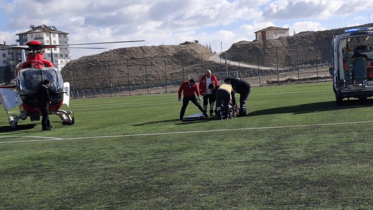 Hastanın imdadına helikopter yetişti