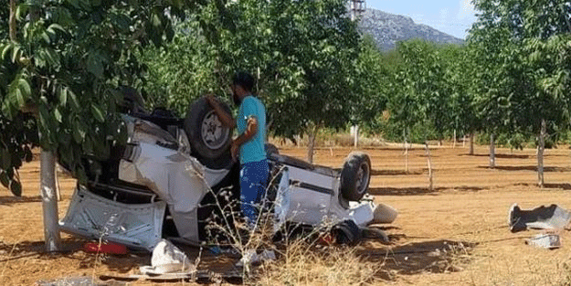 Hatalı sollama yaptı, camdan fırladı!