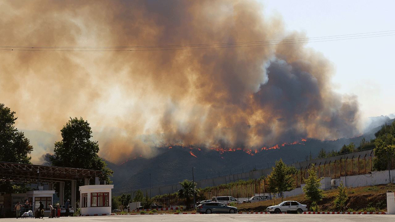 Hatay sınırında orman yangını! Ekipler alarmda