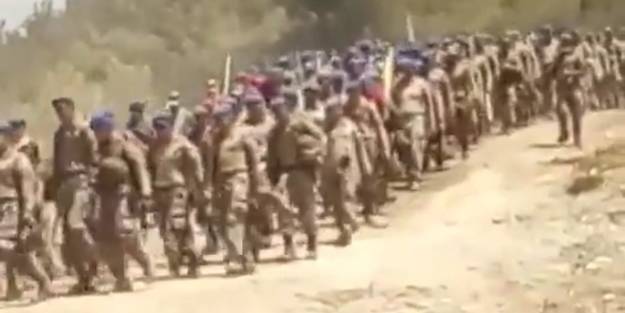 Hatay yangını söndürüldü! Mehmetçik marş söyleyerek bölüğüne döndü