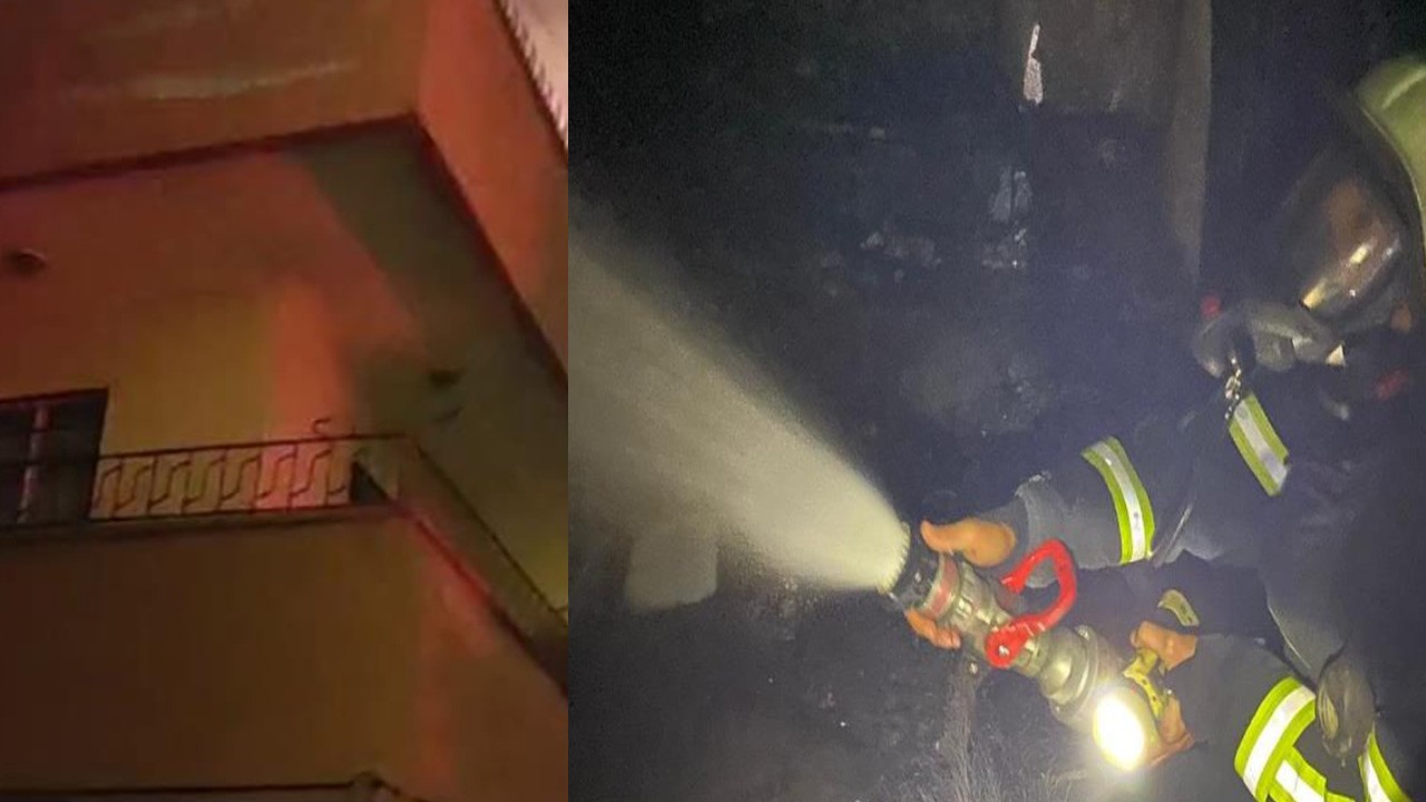 Hatay'da apartman dairesinde yangın