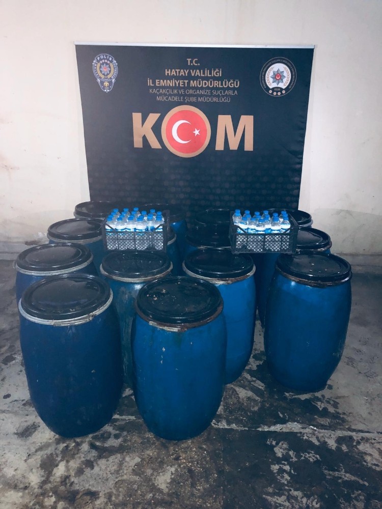 Hatay’da kaçak içki operasyonu 