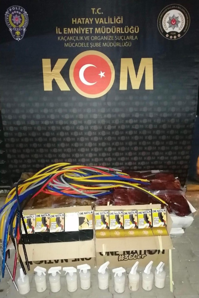 Hatay’da kaçak nargile tütünü operasyonu 