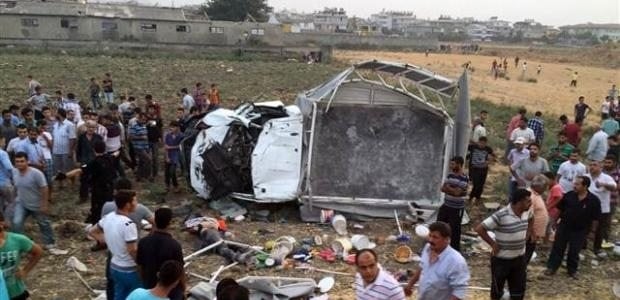 Hatay'da kamyonet kazası