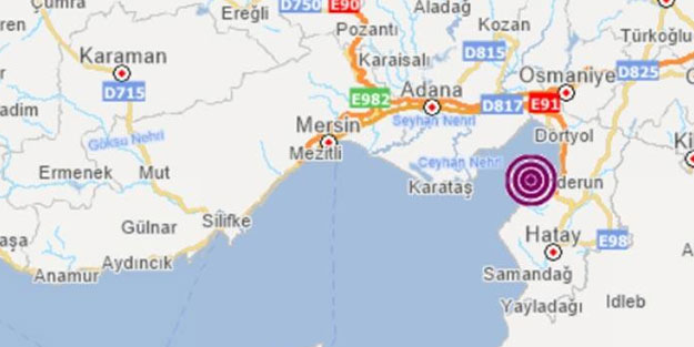 Hatay'da korkutan deprem