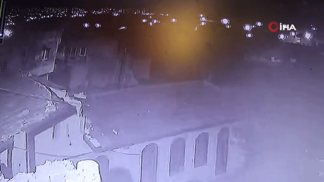 Hatay'da korkutan olay! Gece saatlerinde yaşandı, kameraya yansıdı