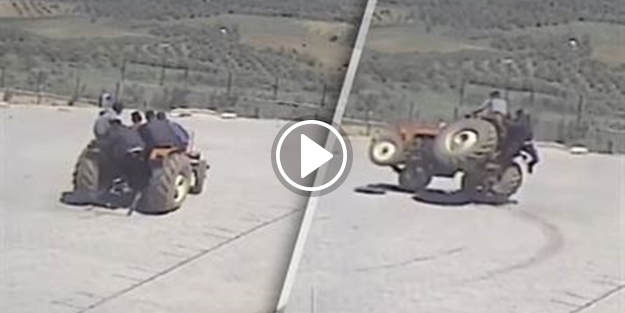 Hatay'daki traktör kazası kamerada: 2 ölü 3 yaralı