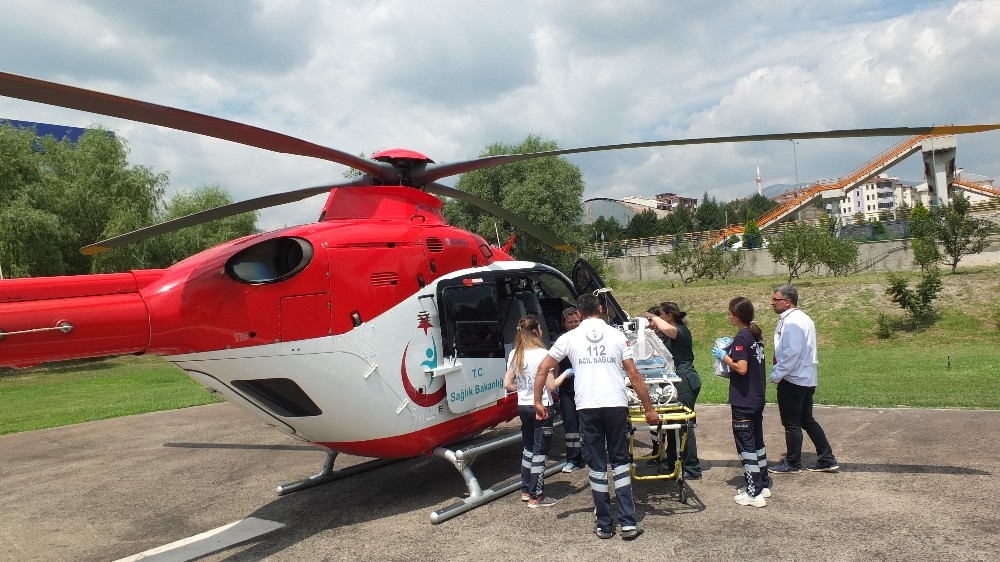 Hava ambulansı 14 günlük bebek için havalandı 