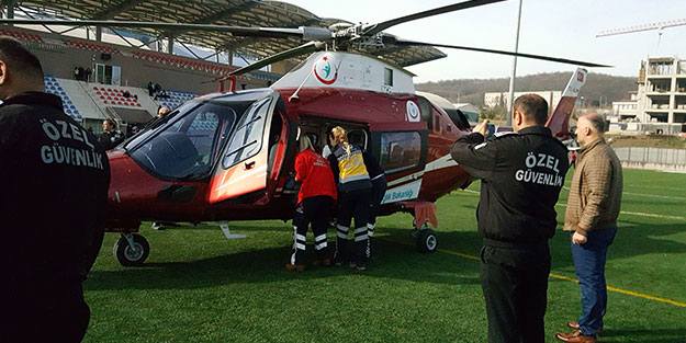 Hava ambulansı minik Egemen için havalandı