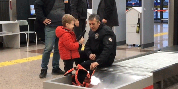 Havaalanı polisini şoke eden olay
