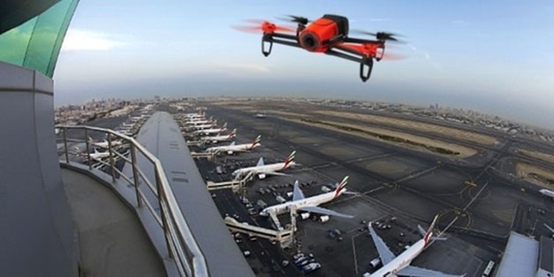 Havaalanında yetkililere alarma geçiren dron krizi