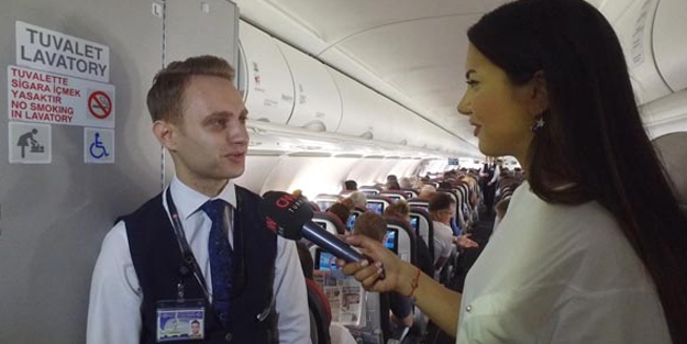 Havada doğdu, kabin memuru oldu