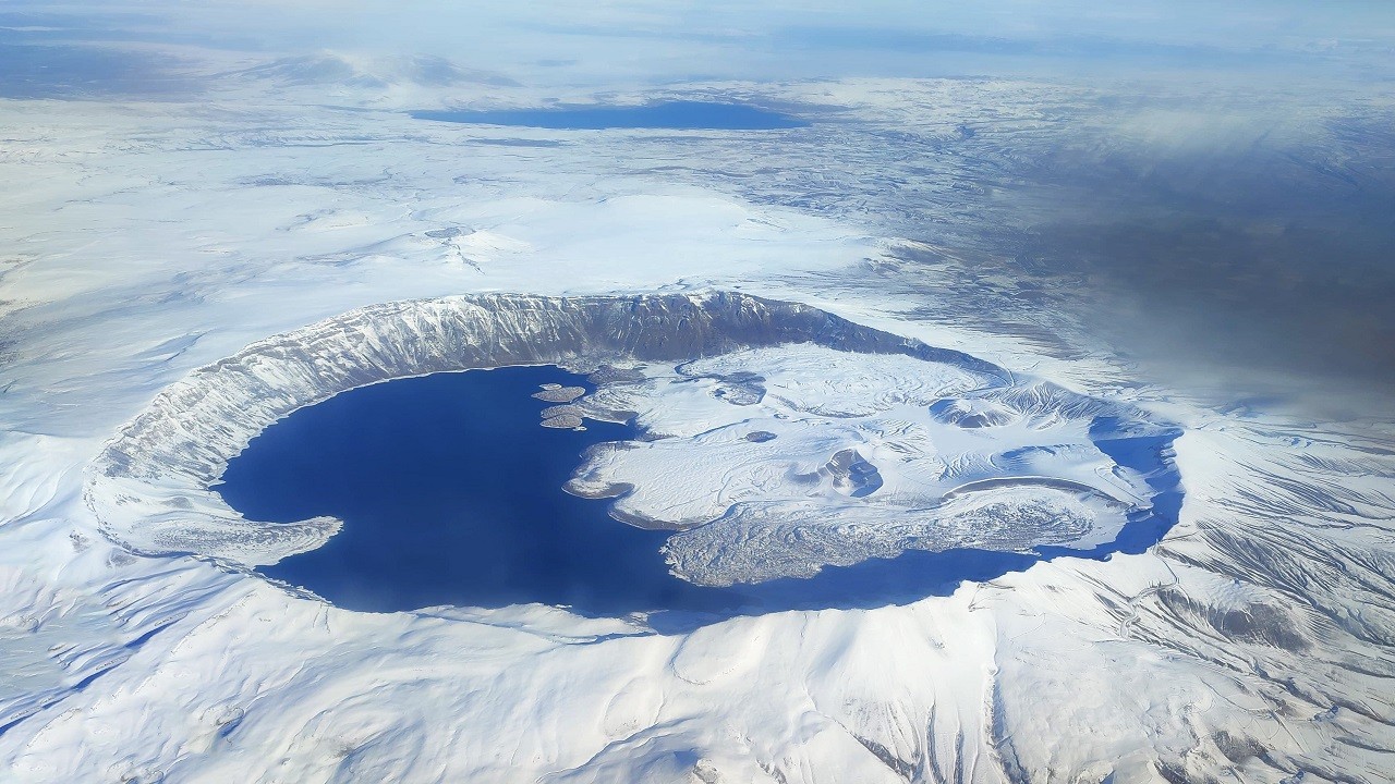 Havadan görüntüledi! Beyazlar içinde bir masal diyarı