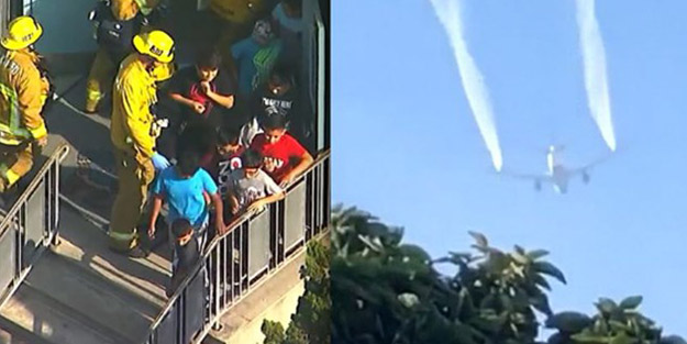 Havadan yakıt yağdı! Feci olayda çoğu çocuk 60 kişi rahatsızlandı