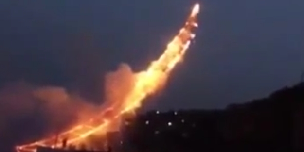 Havai fişekten merdiven - VİDEO