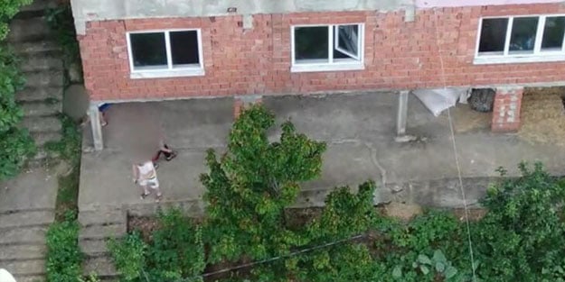 Havaya ateş açanlar drone ile yakalandı