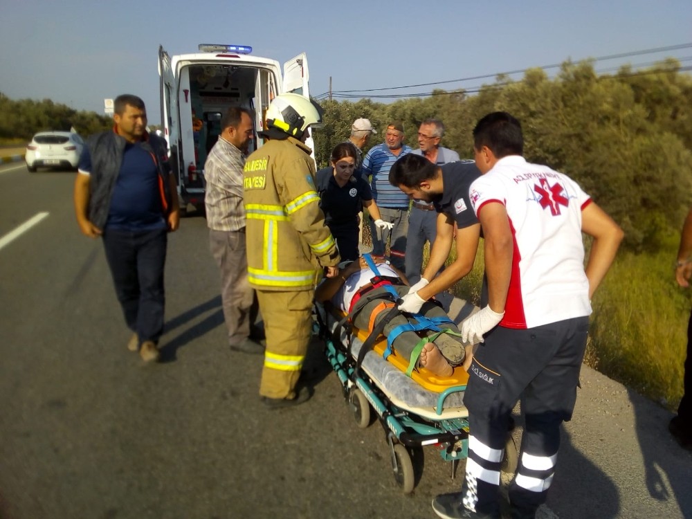 Havran’da trafik kazası: 1 yaralı 