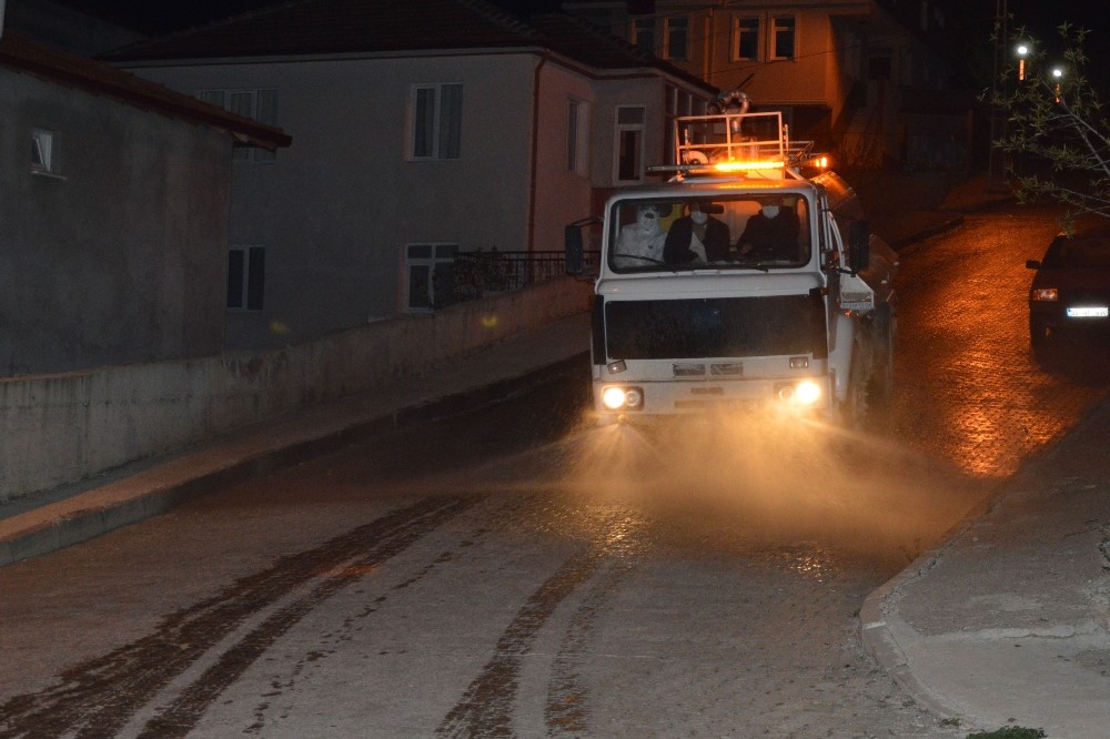 Havza’da mahallerde dezenfeksiyon çalışması 