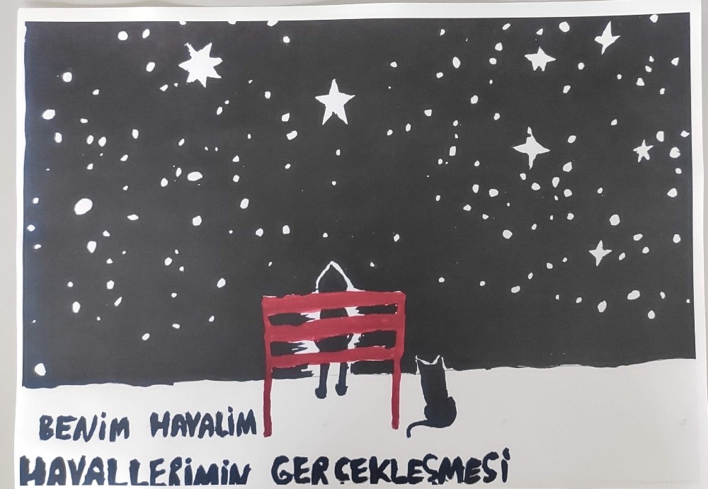 ’Hayalini çiz’ resim yarışmasında dereceye girenler ödüllerini aldı 