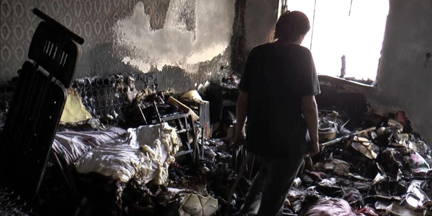 Hayalleri yangında kül oldu