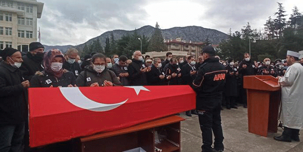 Hayatını kaybeden AFAD personeli son yolculuğuna uğurlandı