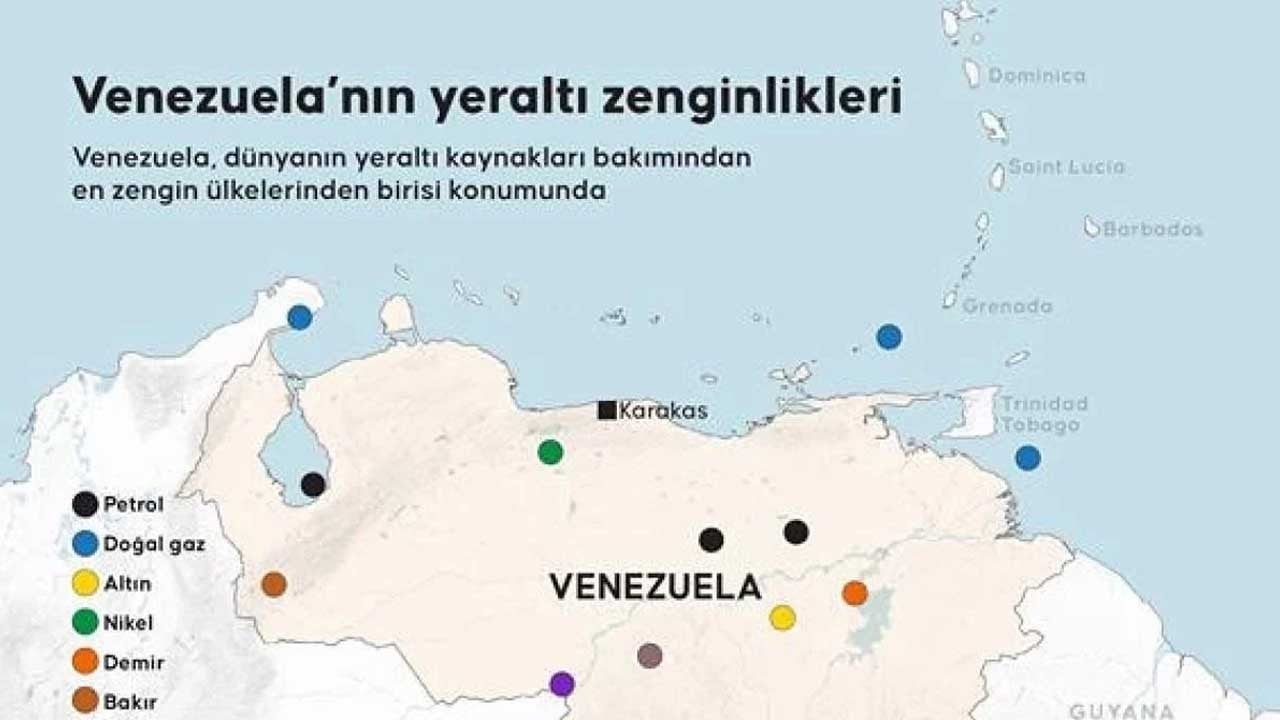 Haydut ABD'nin göz koyduğu Venezuela'nın hazineleri bu haritada