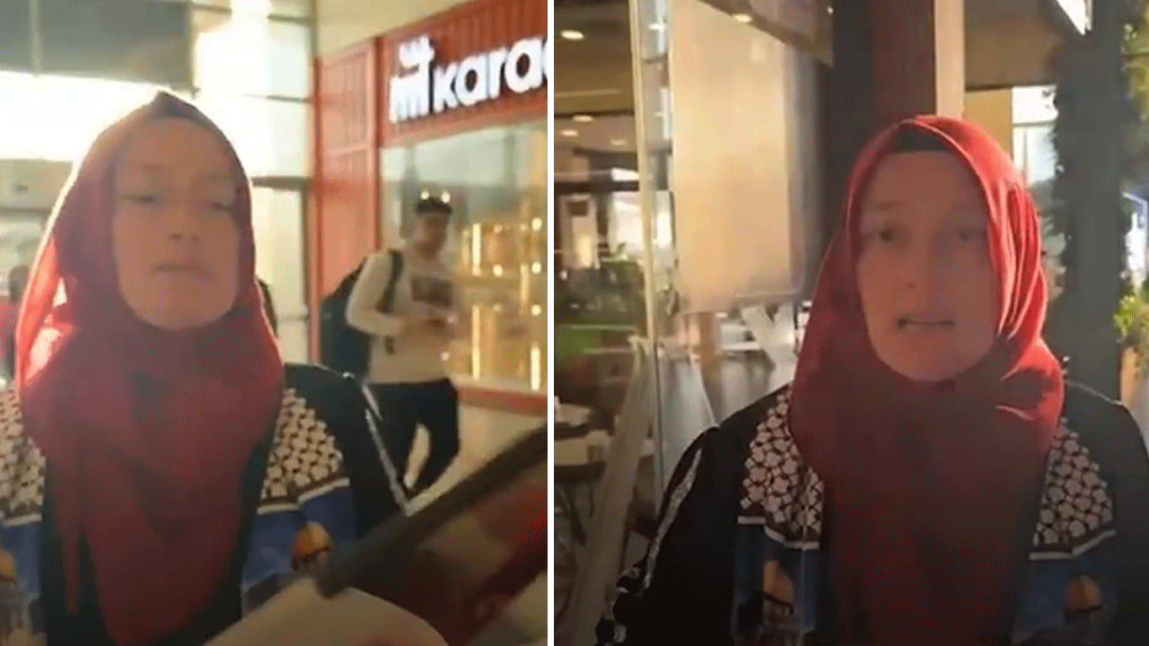 Hayırdır! Siz kendinizi İsrail’de mi sanıyorsunuz? Skandal: Elinde Filistin bayrağı olan kadın Torium AVM’ye alınmadı