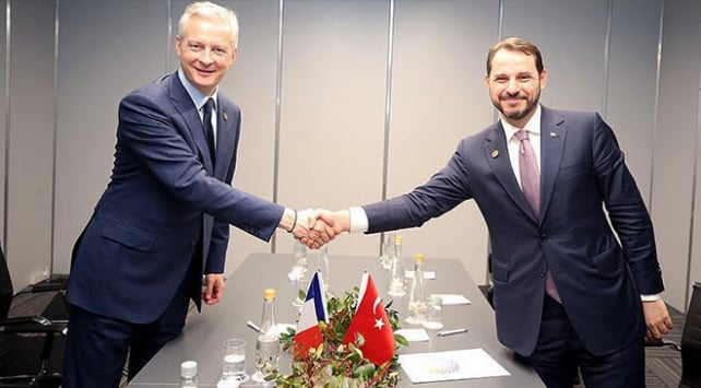 Hazine ve Maliye Bakanı Berat Albayrak Fransız mevkidaşıyla görüştü
