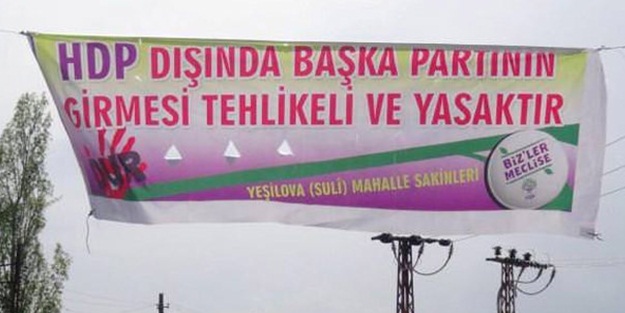 HDP'den tehdit dolu pankart
