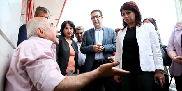 HDP'liler Sur'da sert tepki gördü