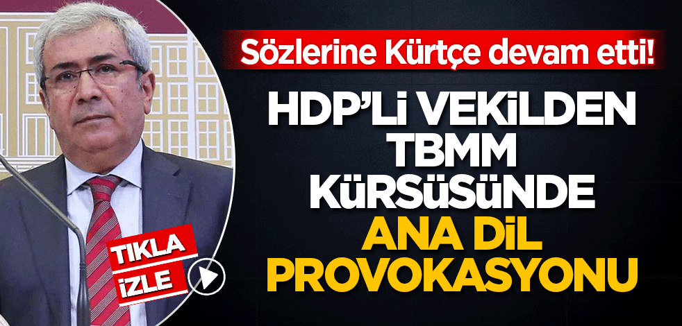 HDP'li Taşçıer'den TBMM Kürtçe provokasyonu!